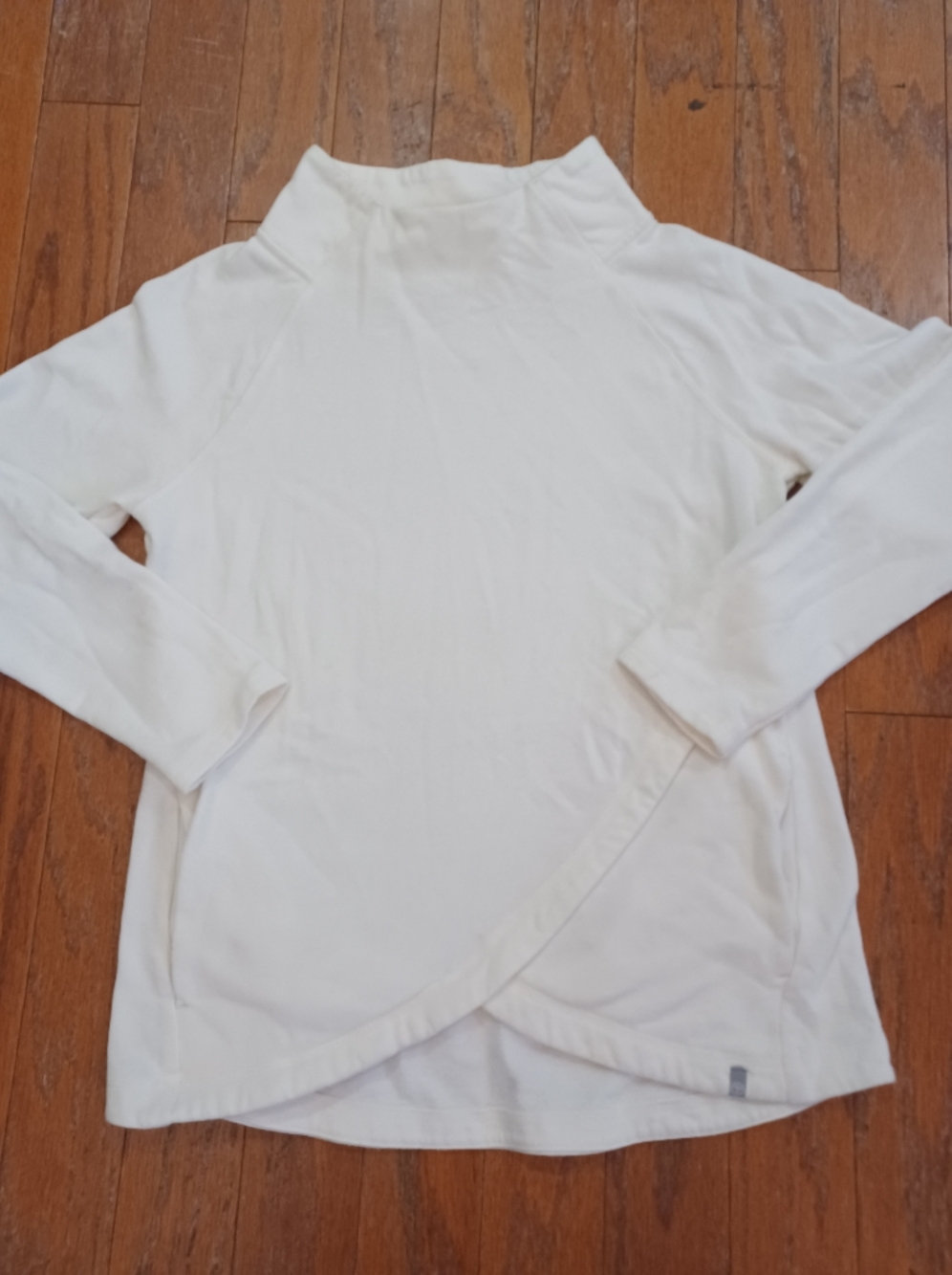 T by Talbots Mock Neck Round Hem w/ Pockets Casual Top